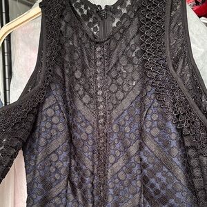 EUC! Adelyn Rae black & blue lace dress